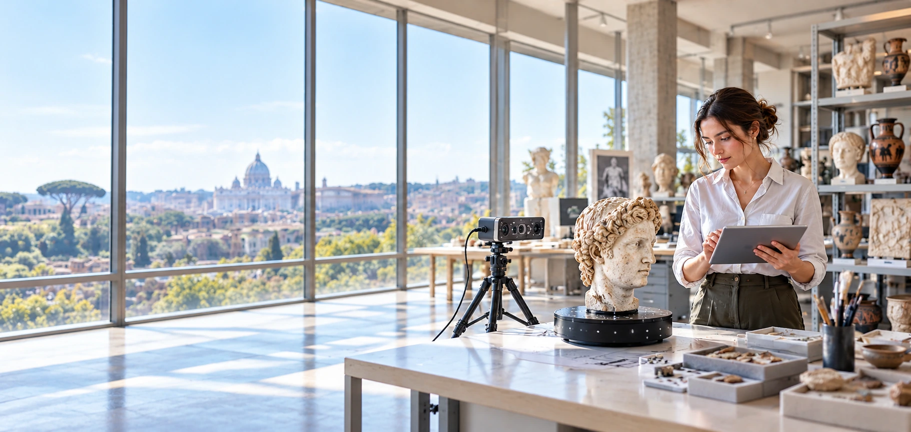 Ambiente di studio e attivit&agrave; legate a Patrimonio Culturale in Era Digitale